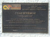 Placa Escultura Cuauhtemoc