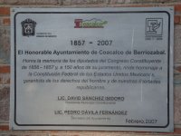 Placa - Palacio Municipal Coacalco 